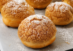 Choux craquelins vanille, pistache, citron